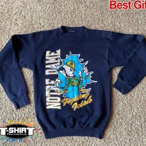 Vintage NCAA Notre Dame Fighting Irish Logo Sweatshirt, University of Notre Dame